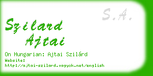 szilard ajtai business card